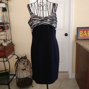 YL Cocktail Dress w/Zebra Print Bust - Vintage USA